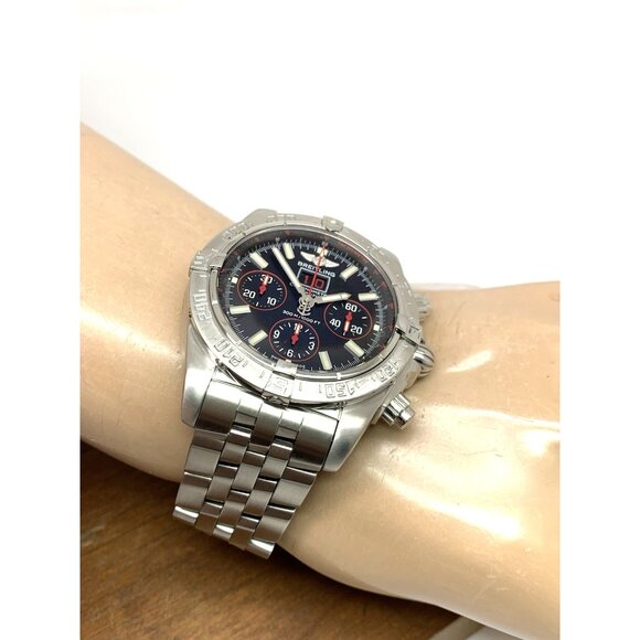 Breitling Men's Watch A44359 Blackbird Swiss Automatic Chronograph Black Dial - Picture 5 of 14